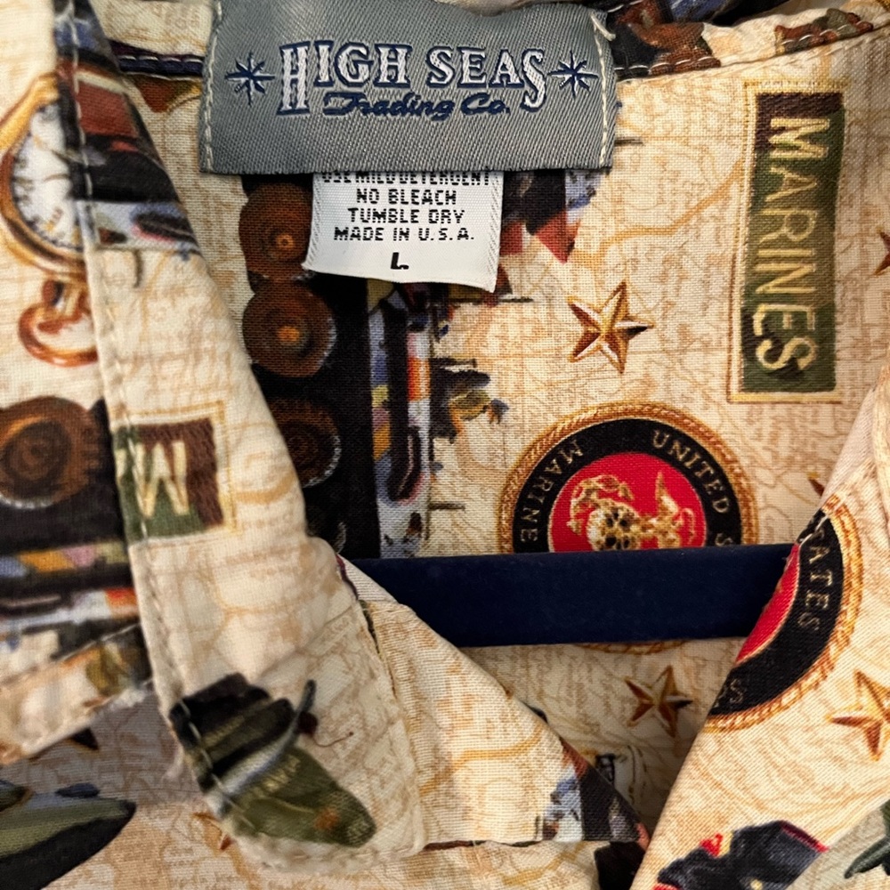 Men's USMC Military Print Shirt Large - Picture 2 of 4